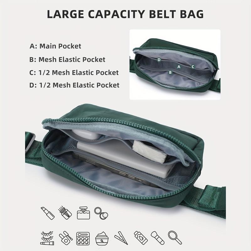 Solid Square Waist Bag Minimalist Sports Belt Fancy Pack