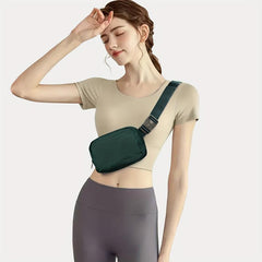 Solid Square Waist Bag Minimalist Sports Belt Fancy Pack