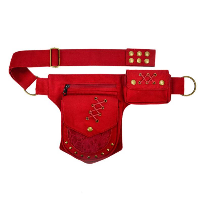 Gothic Thigh Drop Leg Bag Steampunk Lace Fanny Pack Retro Studded Decor