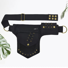Gothic Thigh Drop Leg Bag Steampunk Lace Fanny Pack Retro Studded Decor