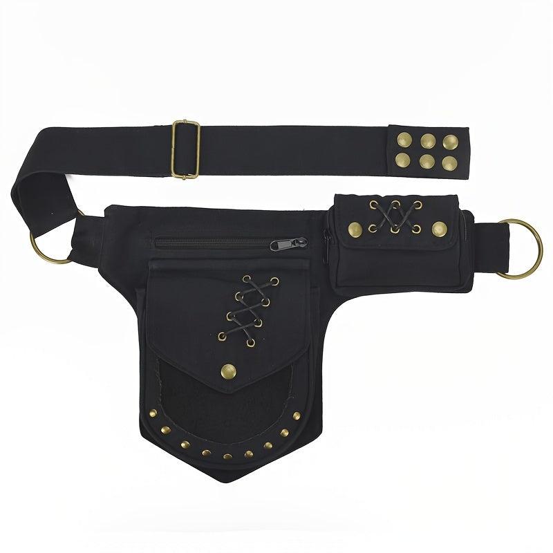 Gothic Thigh Drop Leg Bag Steampunk Lace Fanny Pack Retro Studded Decor
