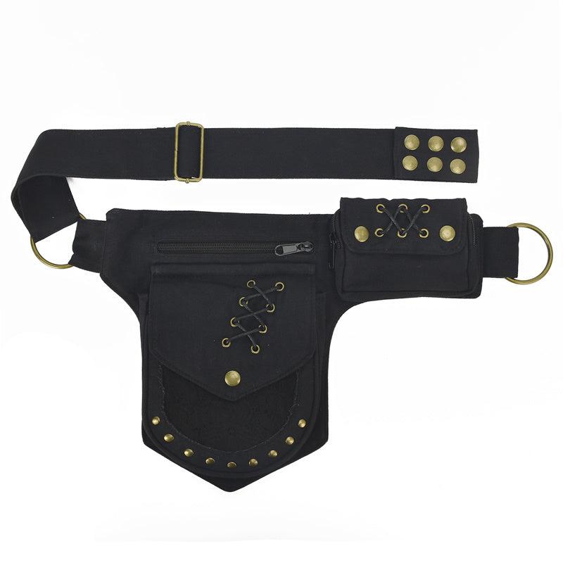 Gothic Thigh Drop Leg Bag Steampunk Lace Fanny Pack Retro Studded Decor
