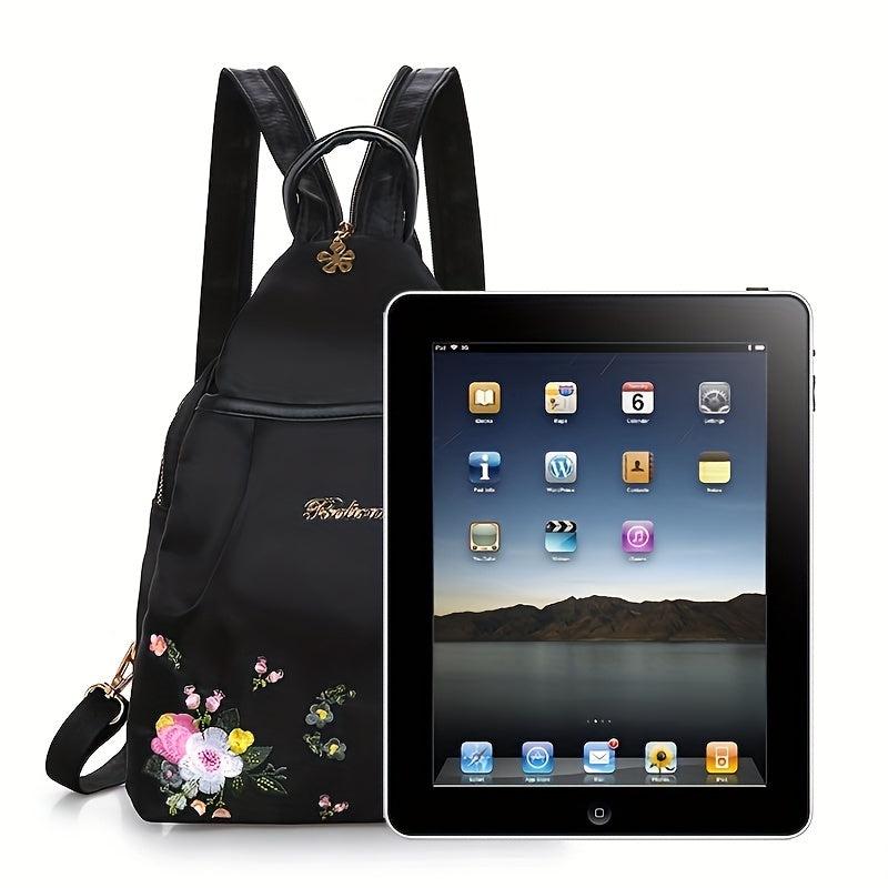 Floral Embroidery Sling Bag Ethnic Style Daypack