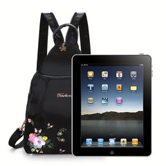 Floral Embroidery Sling Bag Ethnic Style Daypack