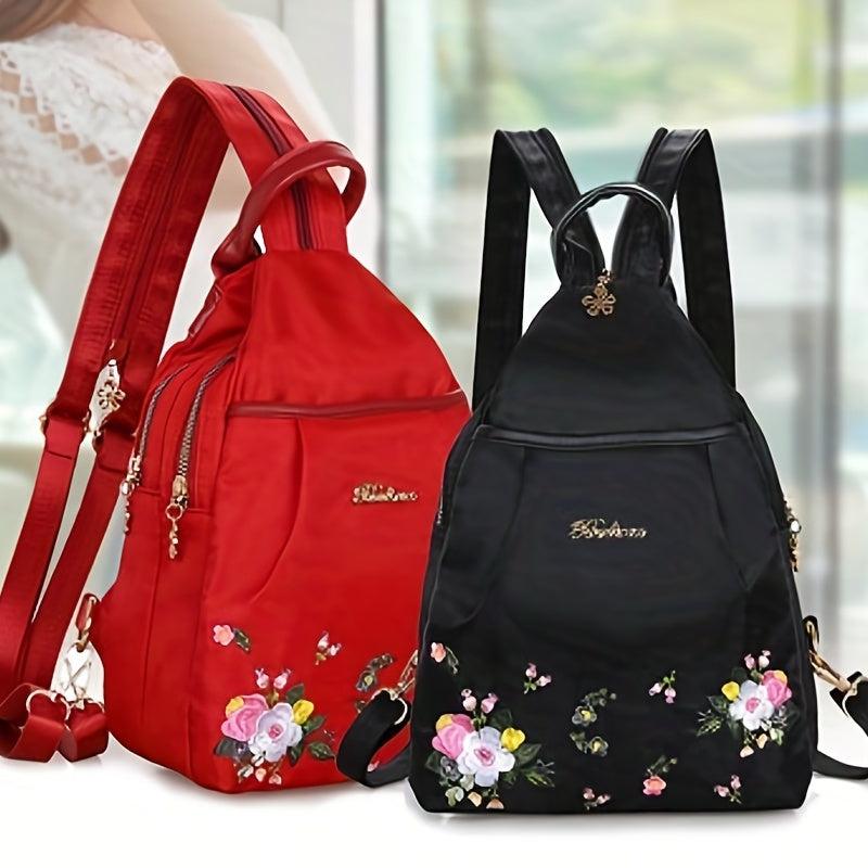 Floral Embroidery Sling Bag Ethnic Style Daypack