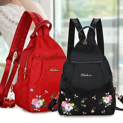 Floral Embroidery Sling Bag Ethnic Style Daypack
