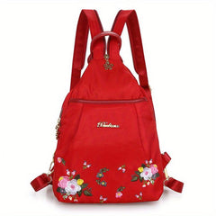 Floral Embroidery Sling Bag Ethnic Style Daypack