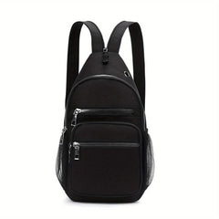 Casual Solid Chest Bag Dacron Foldable Sling Bag Portable