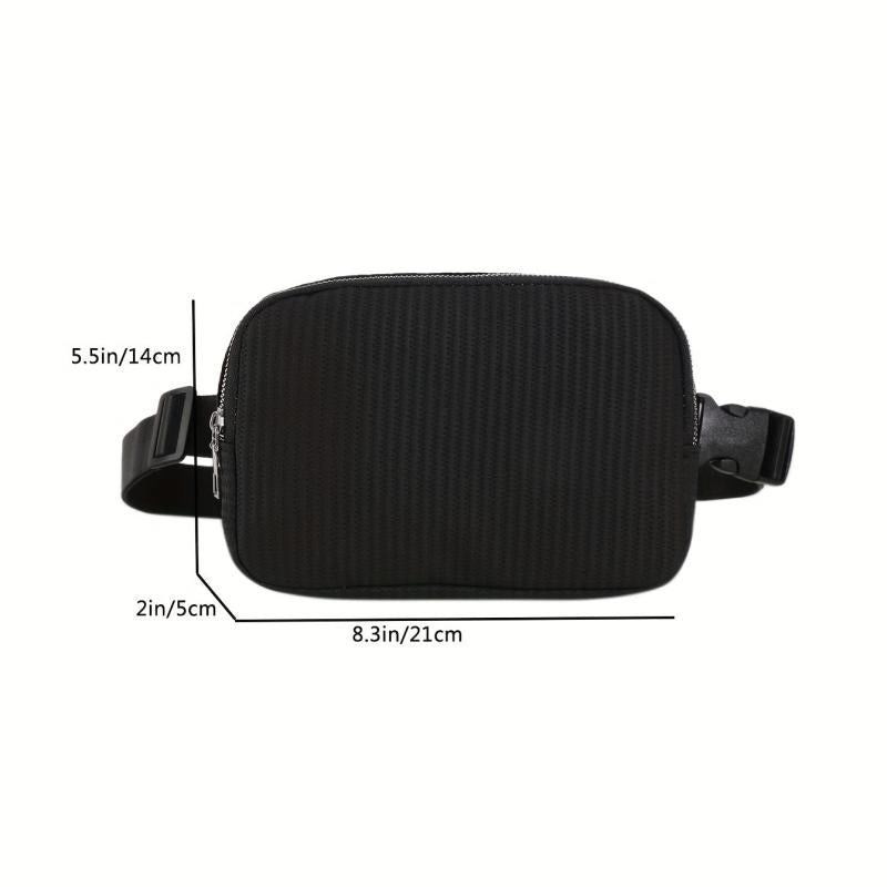 Small Zipper Chest Bag Lightweight Crossbody Bag