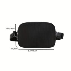Small Zipper Chest Bag Lightweight Crossbody Bag