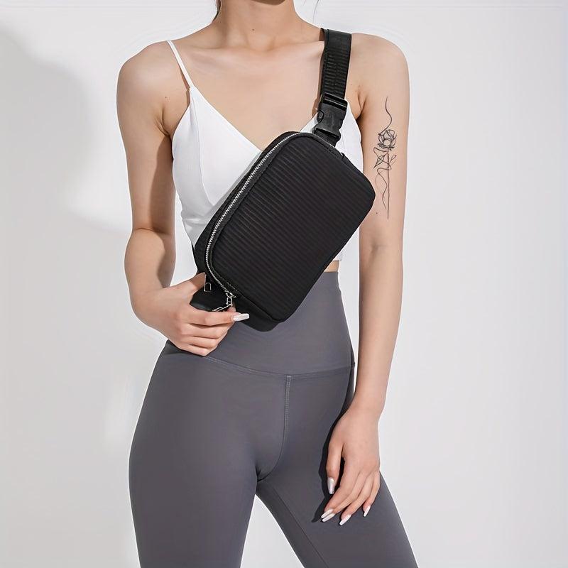 Small Zipper Chest Bag Lightweight Crossbody Bag