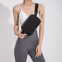 Small Zipper Chest Bag Lightweight Crossbody Bag