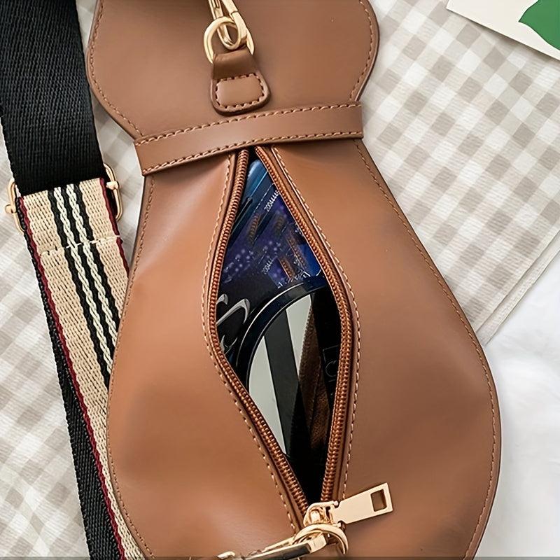 Cat Shape Sling Backpack Cartoon Crossbody Bag Creative PU Leather Chest Bag