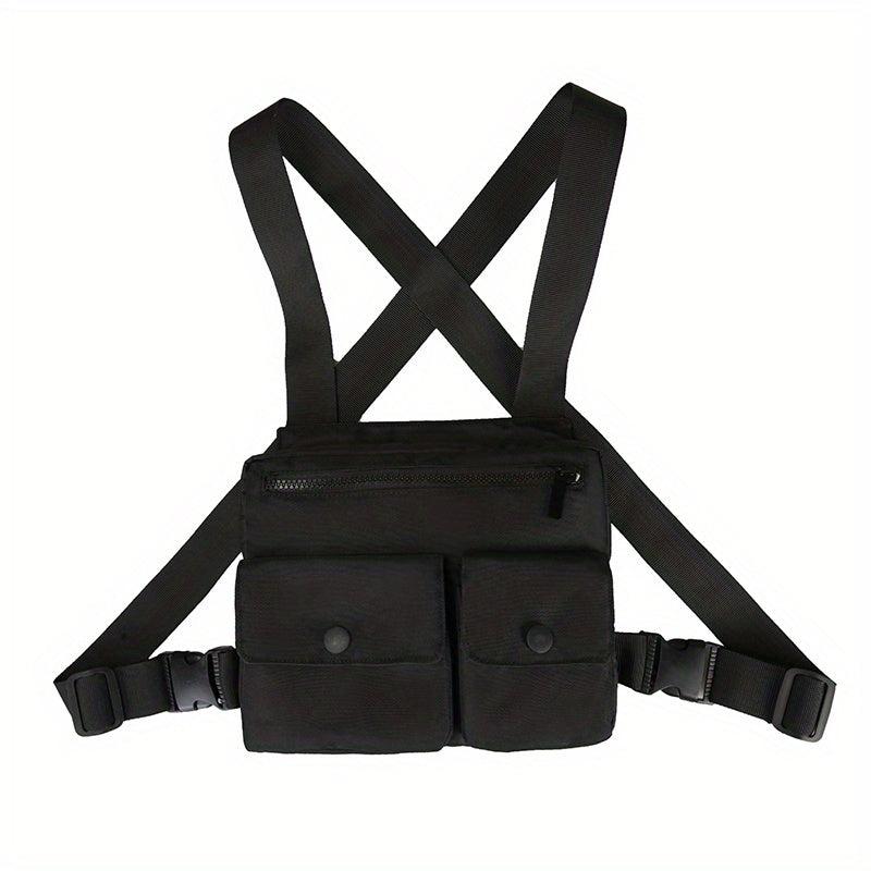 Hip Hop Tactical Vest Chest Bag Tooling Vest Backpack