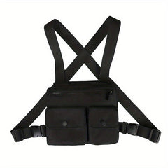 Hip Hop Tactical Vest Chest Bag Tooling Vest Backpack