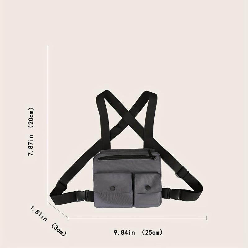 Hip Hop Tactical Vest Chest Bag Tooling Vest Backpack