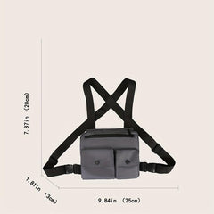 Hip Hop Tactical Vest Chest Bag Tooling Vest Backpack