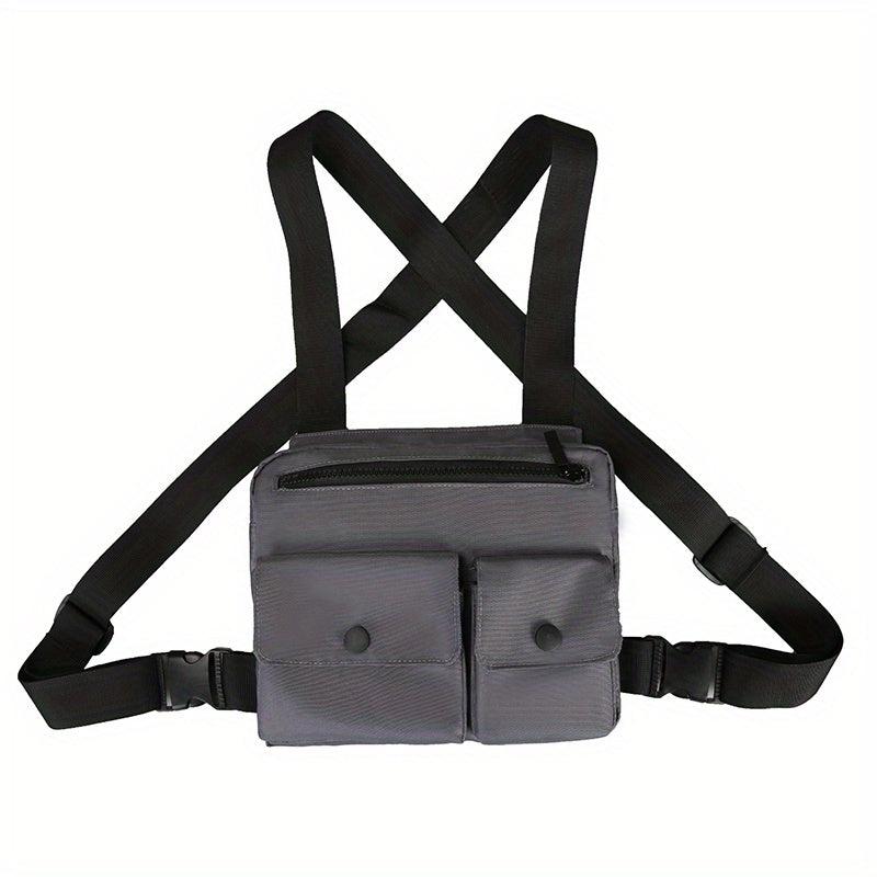 Hip Hop Tactical Vest Chest Bag Tooling Vest Backpack