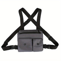 Hip Hop Tactical Vest Chest Bag Tooling Vest Backpack