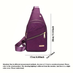 Casual Love Embroidery Sling Bag Solid Crossbody Bag