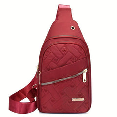 Casual Love Embroidery Sling Bag Solid Crossbody Bag