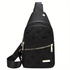 Casual Love Embroidery Sling Bag Solid Crossbody Bag