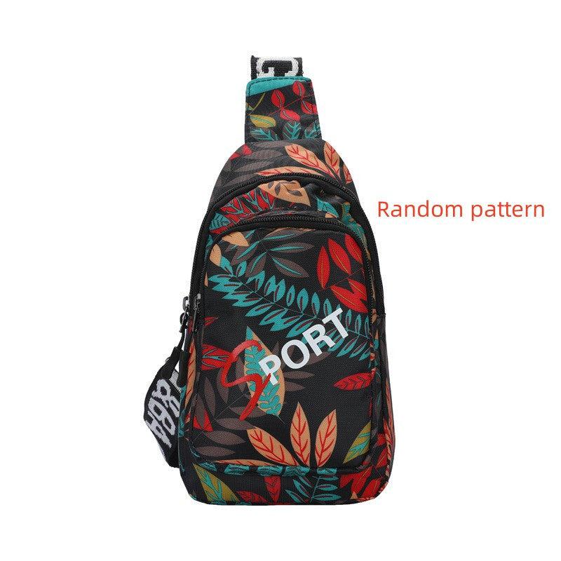 Vintage Leaves Pattern Sling Bag Classic Casual Chest Bag Versatile Fancy Pack