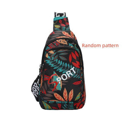 Vintage Leaves Pattern Sling Bag Classic Casual Chest Bag Versatile Fancy Pack
