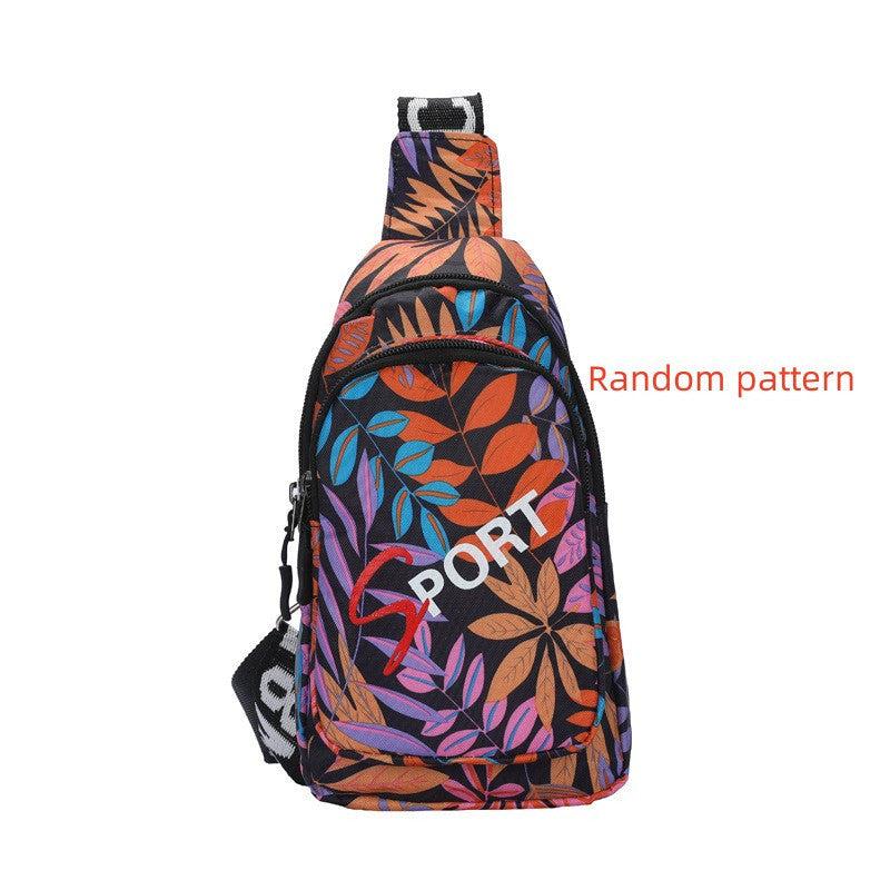 Vintage Leaves Pattern Sling Bag Classic Casual Chest Bag Versatile Fancy Pack