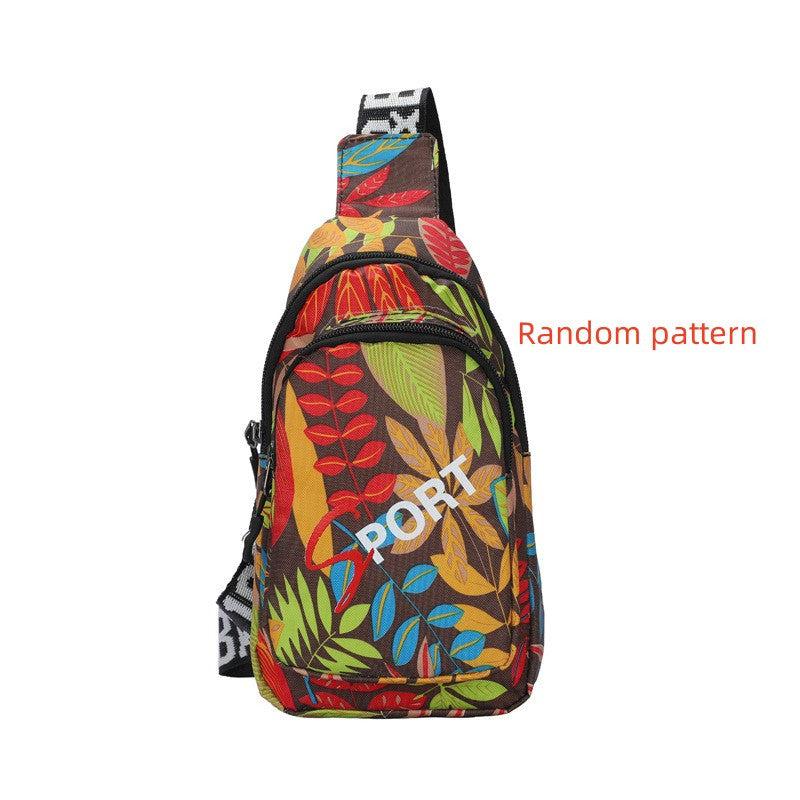 Vintage Leaves Pattern Sling Bag Classic Casual Chest Bag Versatile Fancy Pack