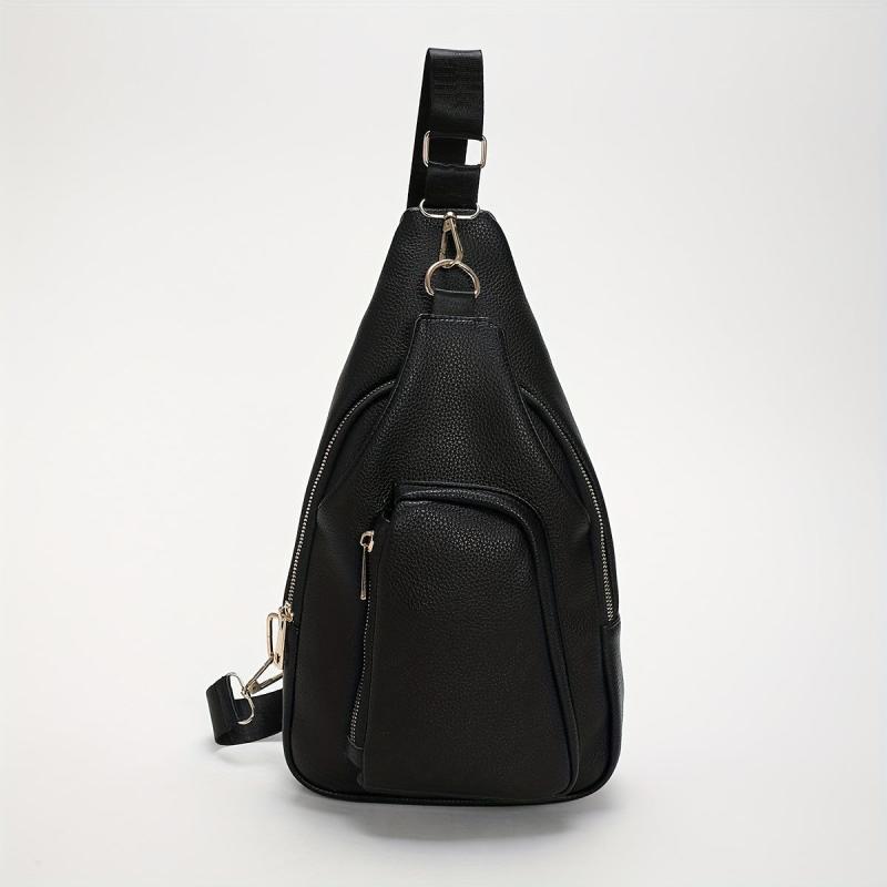 Stylish Sling Bag Faux Leather Crossbody Women's Chest Purse