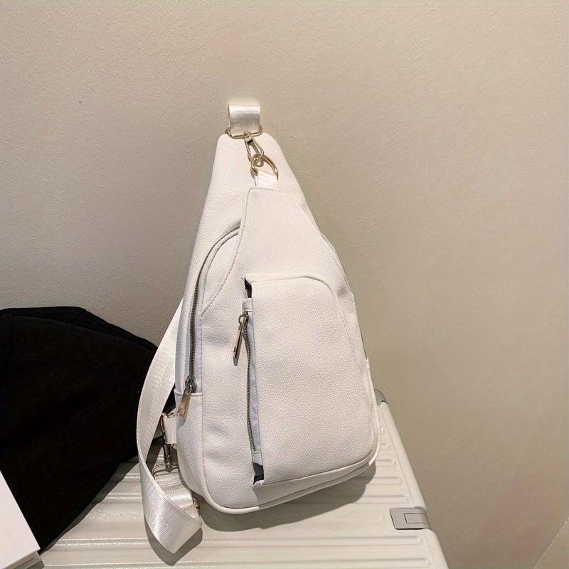 Stylish Sling Bag Faux Leather Crossbody Women's Chest Purse