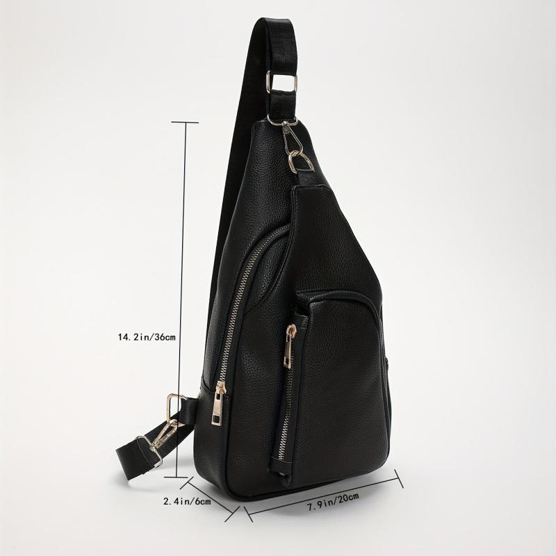 Stylish Sling Bag Faux Leather Crossbody Women's Chest Purse