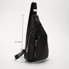 Stylish Sling Bag Faux Leather Crossbody Women's Chest Purse