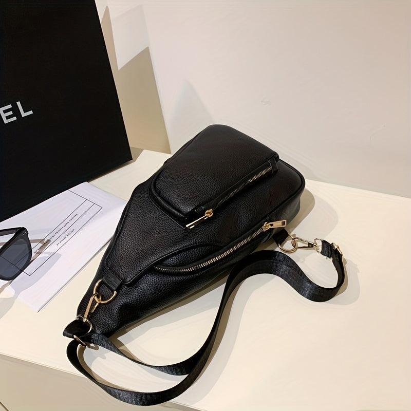 Stylish Sling Bag Faux Leather Crossbody Women's Chest Purse