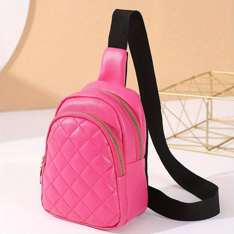 Argyle Quilted Chest Bag Crossbody Travel Shoulder Bag