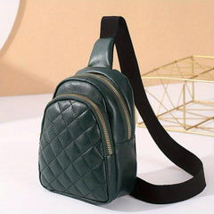 Argyle Quilted Chest Bag Crossbody Travel Shoulder Bag
