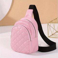Argyle Quilted Chest Bag Crossbody Travel Shoulder Bag