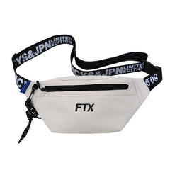 Letter Print Crescent Crossbody Bag with Strap