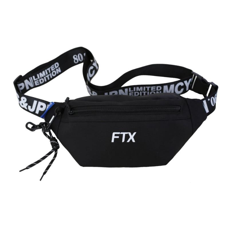 Letter Print Crescent Crossbody Bag with Strap