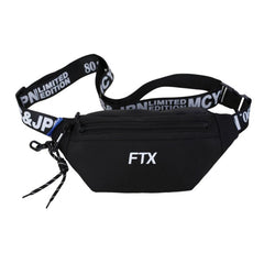 Letter Print Crescent Crossbody Bag with Strap