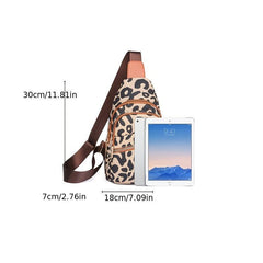 Leopard Pattern Sling Bag Chest Crossbody Backpack