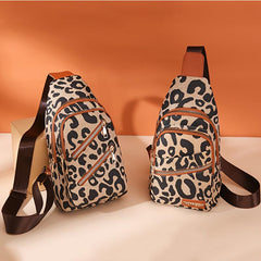 Leopard Pattern Sling Bag Chest Crossbody Backpack