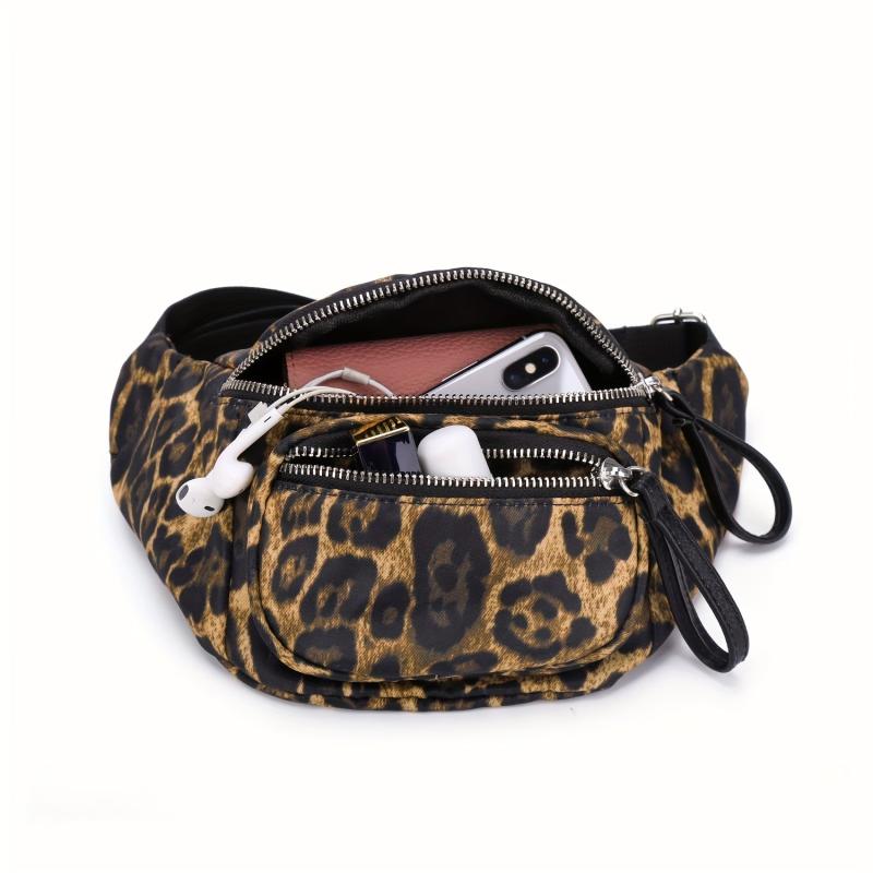 Leopard Print Chest Bag Sports Fitness Crossbody Fanny Pack