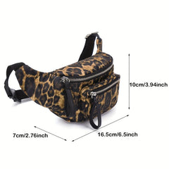 Leopard Print Chest Bag Sports Fitness Crossbody Fanny Pack