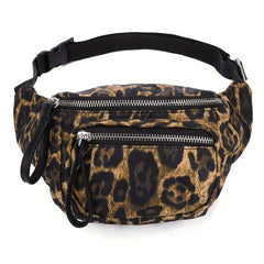Leopard Print Chest Bag Sports Fitness Crossbody Fanny Pack