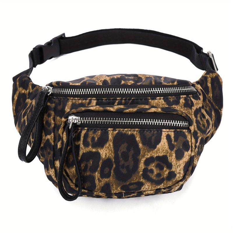 Leopard Print Chest Bag Sports Fitness Crossbody Fanny Pack