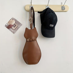 Cute Cat Crossbody Bag for Women Faux Leather Shoulder Bag