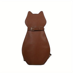 Cute Cat Crossbody Bag for Women Faux Leather Shoulder Bag