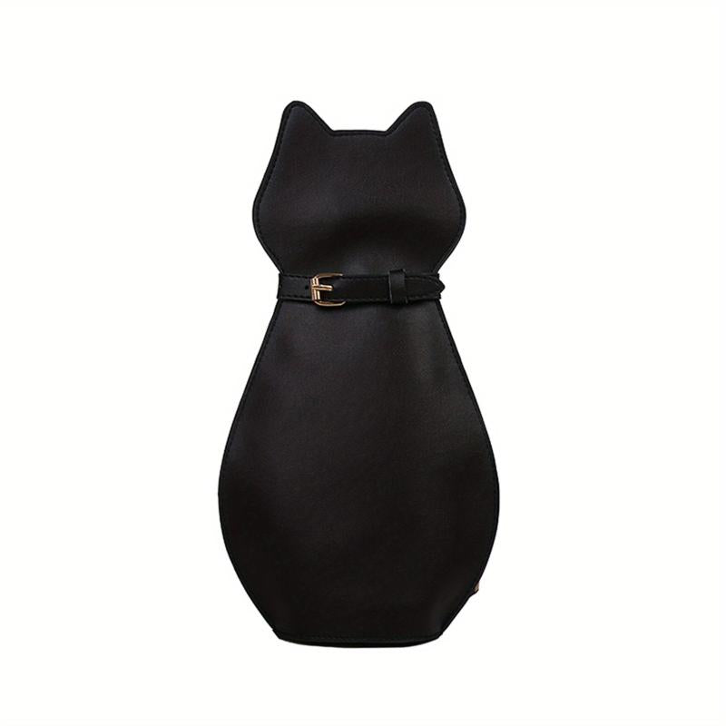 Cute Cat Crossbody Bag for Women Faux Leather Shoulder Bag